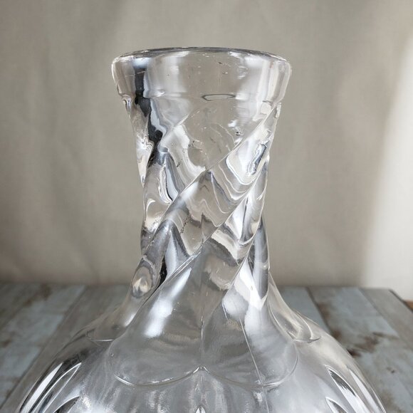 Model Flint 891 Water Bottle Pineapple and Fan Shepherd’s Plaid EAPG Clear Glass - Picture 4 of 8